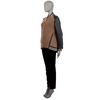 AKRIS tan & black cashmere LEATHER SLEEVE BOMBER Jacket 36 S