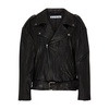 Oversized leather biker jacket