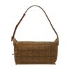 Cubi shoulder bag in brushed suede with tartan pattern