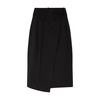 Cotton and silk wrap skirt