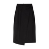 Cotton and silk wrap skirt