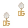 Earrings with DG logo and pearl