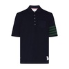 Piqué polo shirt with a wavy design