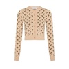 Moon jacquard knit fitted cardigan