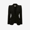 Leaf crepe single breast fitted blazer