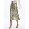 MAEVE SEQUIN KICK FLARE SLIP SKIRT