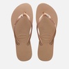 Havaianas Women's Slim Crystal Sw Ii Flip Flops - Rose Gold - UK 3/4