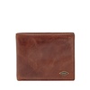 Fossil Men's Ryan Leather RFID-Blocking Bifold with Flip ID Wallet, Dark Brown, (Model: ML3729201)