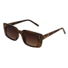 Frye Women's Janie Sunglasses Rectangle, Brown, 52 mm