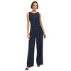 Tommy Hilfiger womens Sleeveless Split Neck Solid Drapey Crepe Jumpsuit