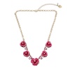 Betsey Johnson Rose Necklace RED 374234GLD600