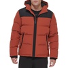 DKNY Men's Shawn Quilted Mixed Media Hooded Puffer Jacket