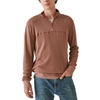 Lucky Brand Men's Garment Dye Thermal Mock Half Zip