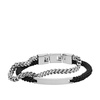 Fossil Men's Plated Stainless Steel Engravable Personalized Gift ID, Chain or Cuff Bracelet for Men