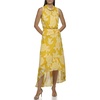 KARL LAGERFELD Women's Floral High-Low Long Dress