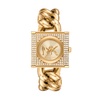 Women's Mk Chain Lock Quartz Three-Hand Gold-Tone Stainless Steel Watch 25mm