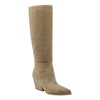 challi womens suede almond toe knee-high boots