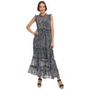 Tommy Hilfiger Women's Sleeveless Keyhole Printed Chiffon Dress