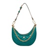 Anne Klein Quilted Crescent Shoulder Bag with Swag Chain