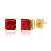 Amazon Essentials 10K Yellow Gold Princess cut Stud Earrings, 5mm/7mm (previously Amazon Collection)