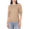 Amazon Essentials Women's Lightweight Long-Sleeve Cable Crewneck Sweater (Available in Plus Size)