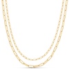 Amazon Essentials 14K Gold Plated Layered 2 Row Chain Necklace