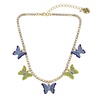 Betsey Johnson Womens Butterfly Bib Necklace