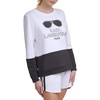 KARL LAGERFELD Women's Long Sleeve Graphic Crewneck Sweatshirt