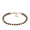 Fossil Women's All Stacked Up Brown Tiger's Eye Multi-Strand Bracelet, Color: Brown/Gold (Model: JF04683710)