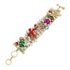 Betsey Johnson Womens Christmas Pearl Statement Bracelet