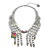 Betsey Johnson Womens Skeleton Hand Statement Necklace