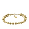 Fossil Women's Gold-Tone Stainless Steel Chain or Beaded Bracelet for Women