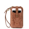 The Sak Silverlake N/S Smartphone Crossbody, Tobacco Floral Embossed