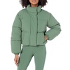 Amazon Essentials Women's Cropped Full-Zip Puffer Jacket (Quilted Matte or Sherpa Fleece)