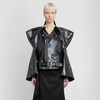 sculptural faux leather biker jacket