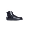 raven high-top sneakers in grained shiny calfksin