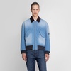 Loewe Blue Washed Effect Zipped Cotton Bomber Jacket Men