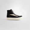 RICK OWENS Black Cotton Sneakers with Contrast Stitching and Branded Leather Insole for Women - SS24