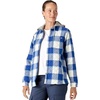 Hooded Flannel Shirt Jacket - Women's