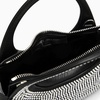 Coperni Micro Baguette Swipe Black Bag With Crystals In Leather