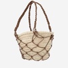 Filippo Catarzi Straw And Cotton Bag With Leather Details