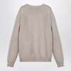 Loro Piana Ivory Cashmere Crew-Neck Sweater Men