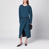 Philosophy Blue Wool Blend Midi Dress