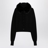 Sportmax Black Cardigan With Removable Collar