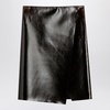 Philosophy Brown Shiny Faux Leather Pencil Skirt