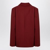 Loulou Studio Burgundy Double Breasted Jacket In Wool