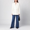 Anine Bing Ivory Double Breasted Jacket In Wool Blend