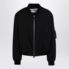 Jil Sander Black Wool Gabardine Bomber Jacket Men