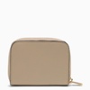 Ferragamo Gancini Small Zip Around Wallet Beige