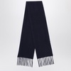 Destin Navy Blue Wool And Cahsmere Scarf